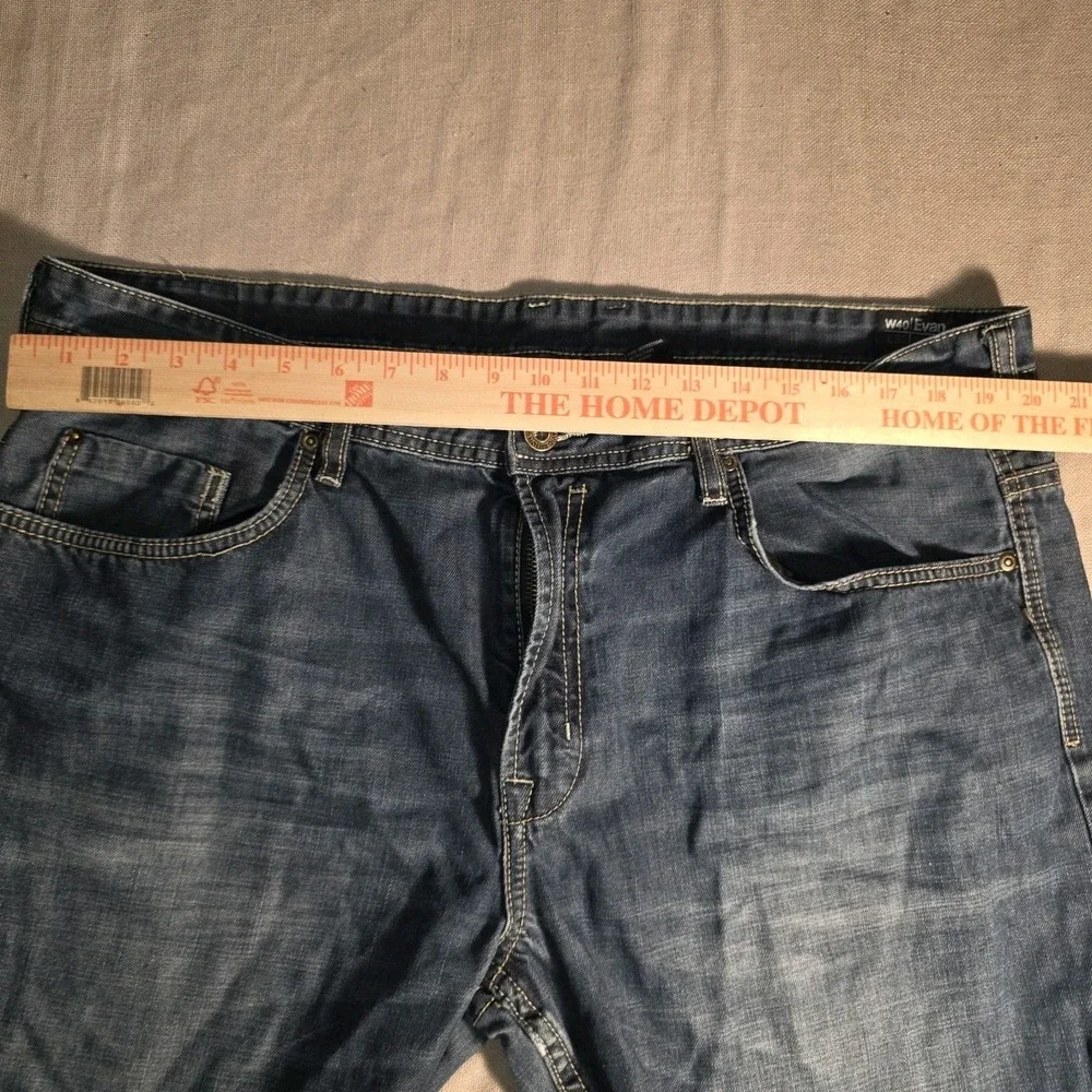 Buffalo David Bitton Evan-X Jeans Men's 40x32 Blue Denim Slim Straight Stretch